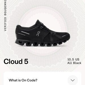 CLOUD 5 Women's 10.5 ALL BLACK